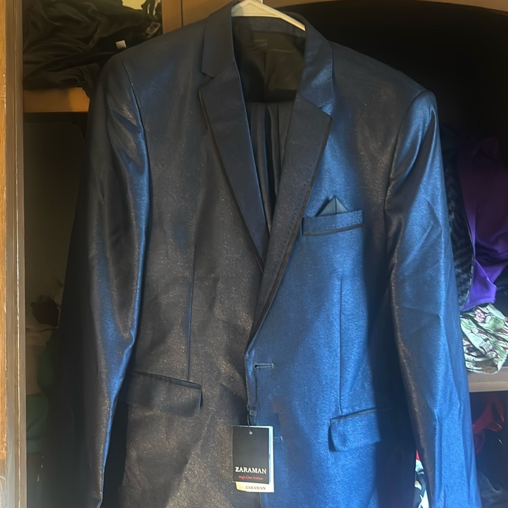 Mens Zara blue suit brand new size 38